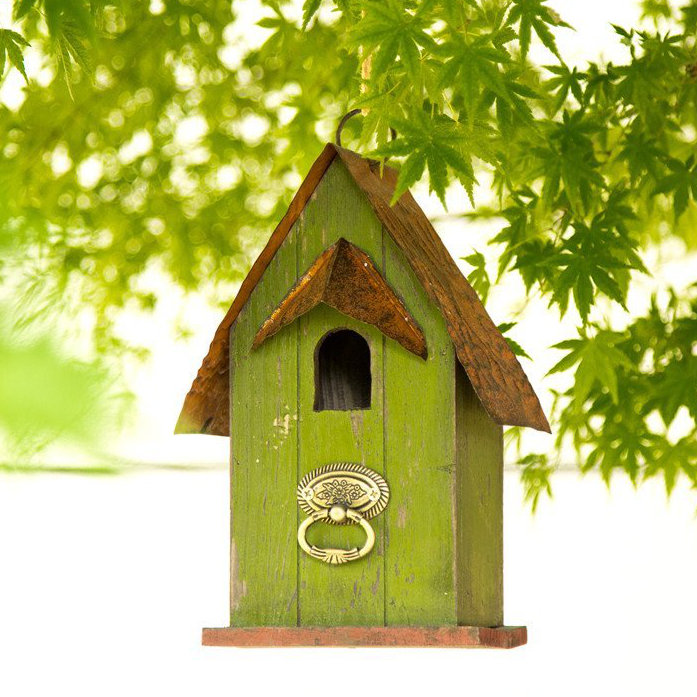 Glitzhome Birdhouse Decor 10 in x 5 in x 5.5 in Birdhouse & Reviews